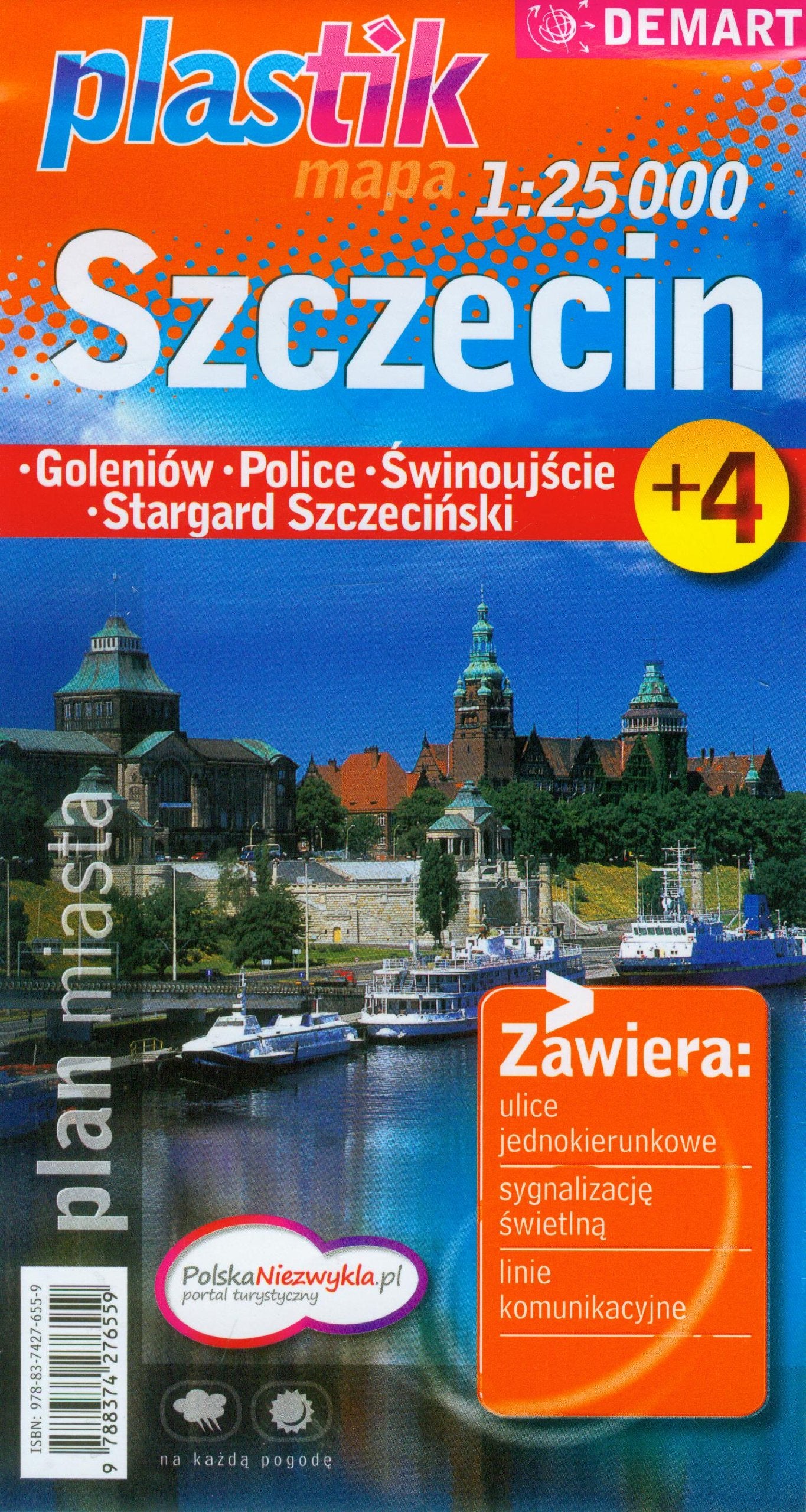 Szczecin Plastik mapa 1:25000 Maps & Plans