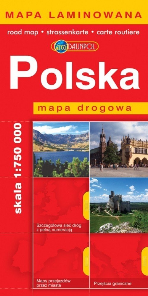 Polska mapa drogowa Europilot 1:750 000 laminowana Maps & Plans