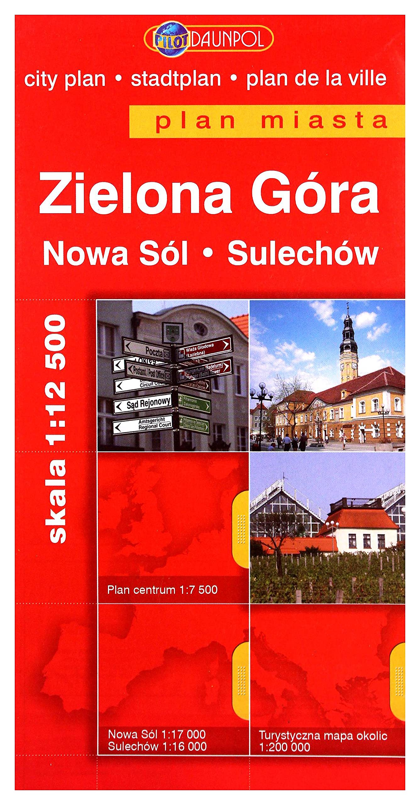 Zielona Gora. Plan miasta w skali 1:12 500. Europilot Books