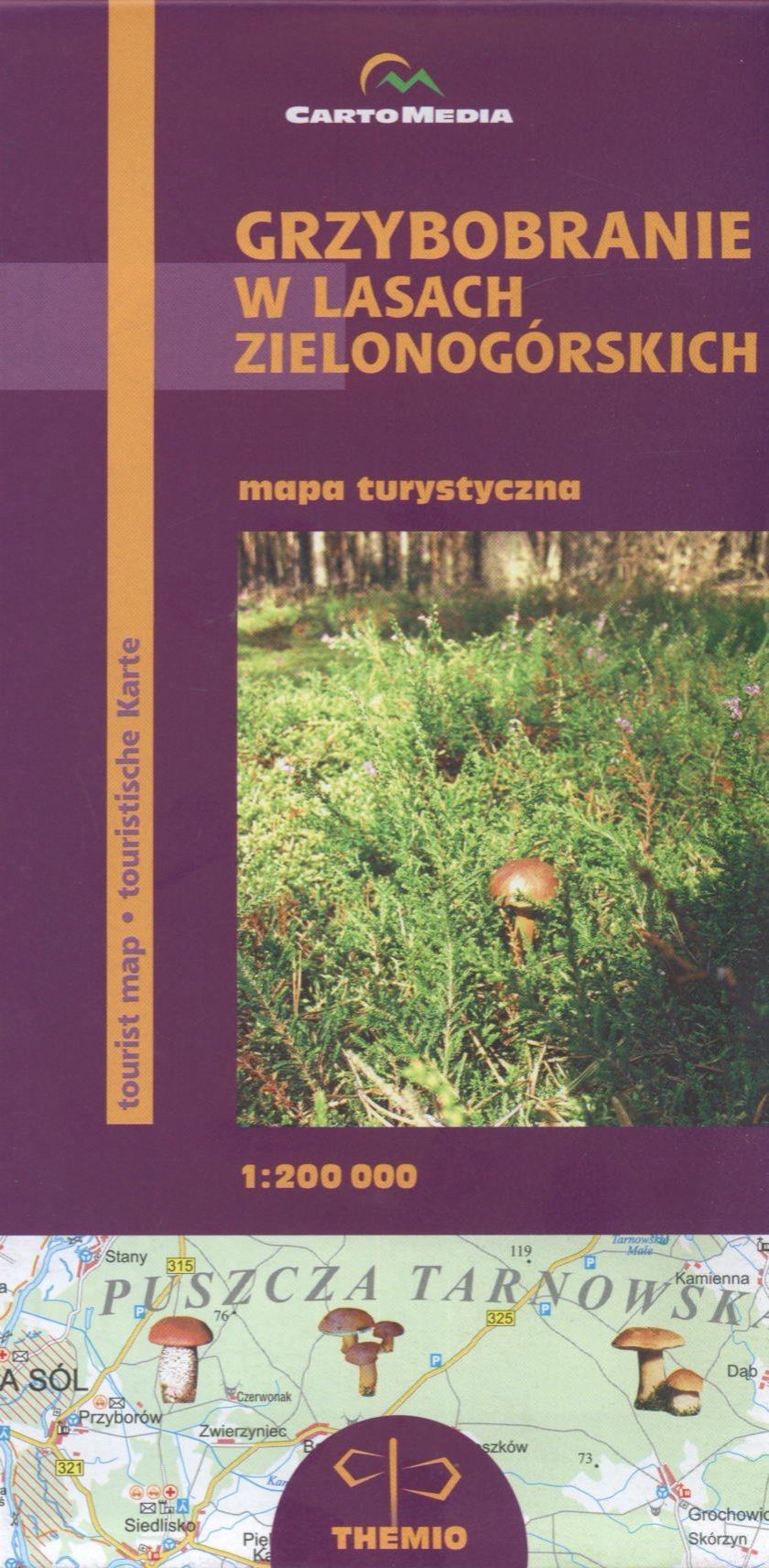 Grzybobranie w Lasach Zielonogórskich Mapa turystyczna Maps & Plans