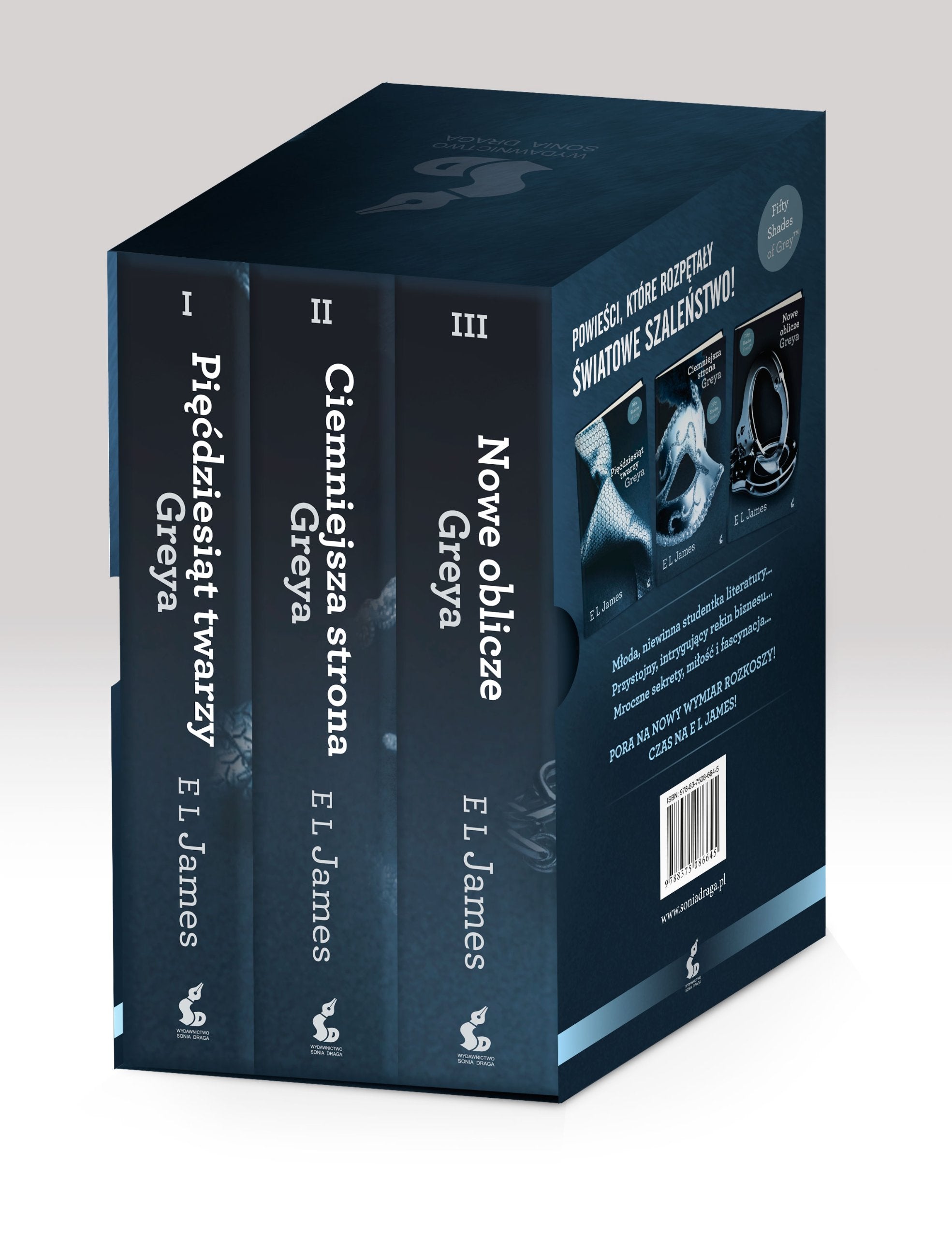 Piecdziesiat twarzy Greya / Ciemniejsza strona Greya / Nowe oblicze Greya Contemporary literature