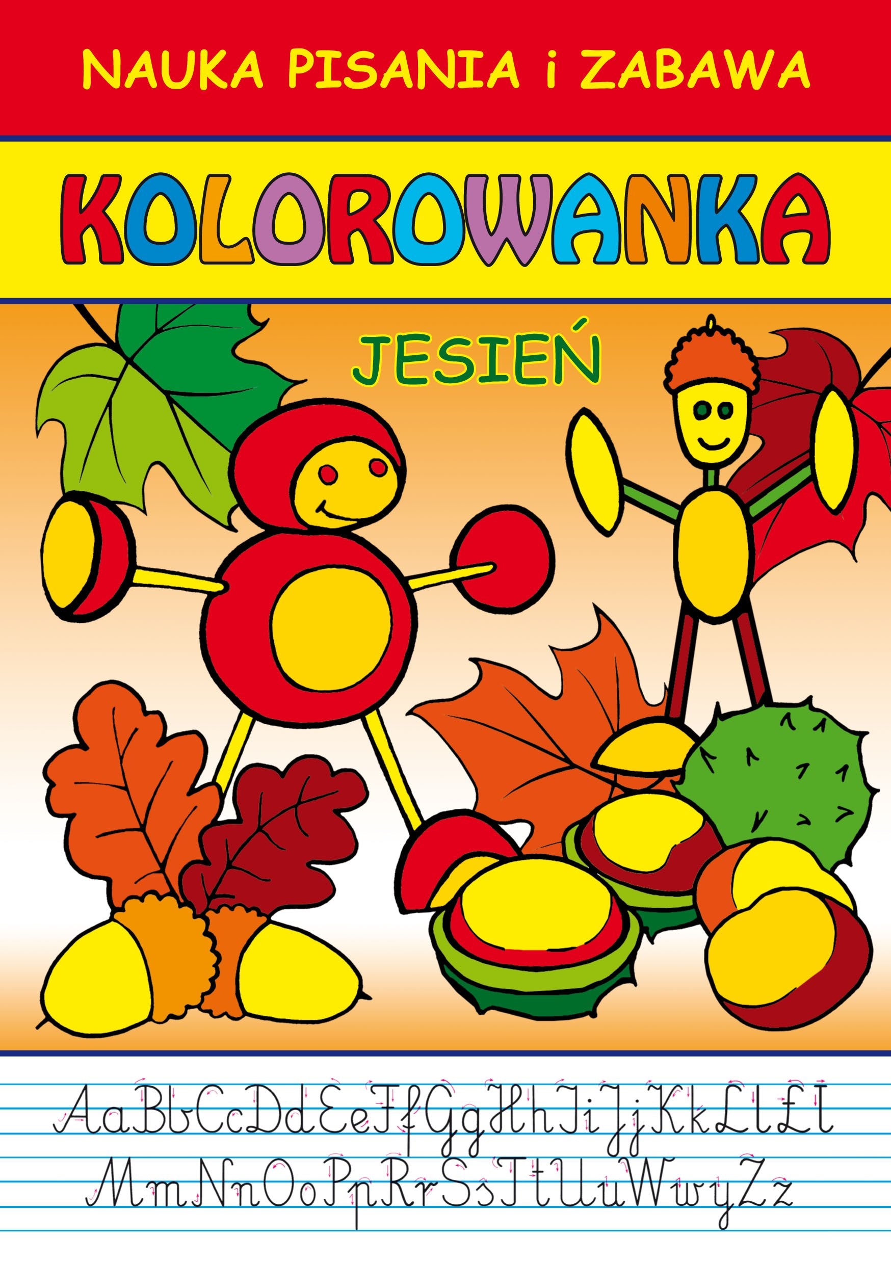 Jesień Nauka pisania i zabawa Kolorowanka book