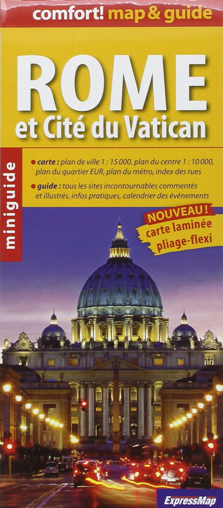 Rome Et Cite Du Vatican (Comfort !Map&Guide, Carte Laminée) Leisure, Home & Garden