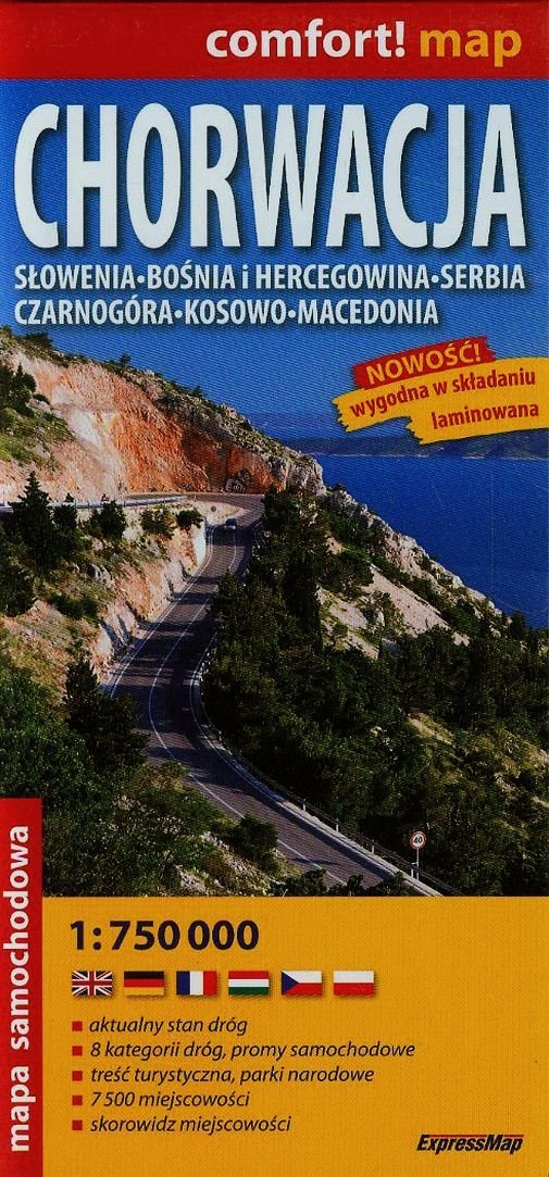 Chorwacja mapa samochodowa 1:750 000 book