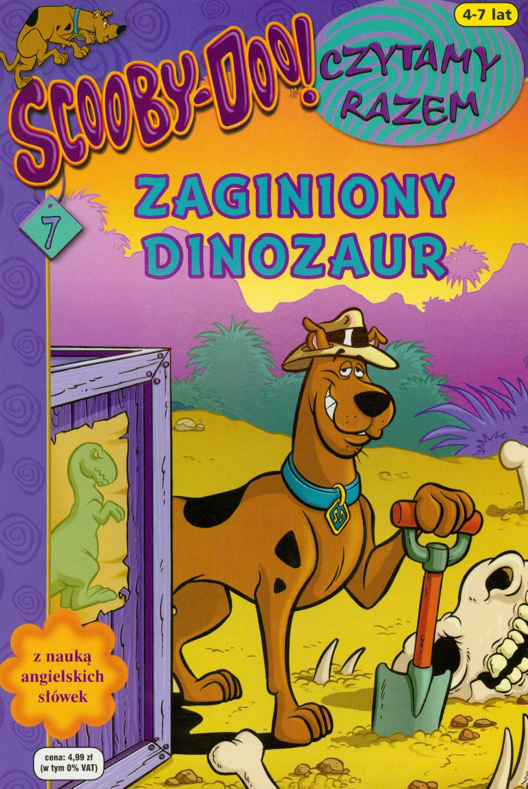 Scooby-Doo! Czytamy razem 7 Zaginiony dinozaur: Z nauka angielskich slówek book