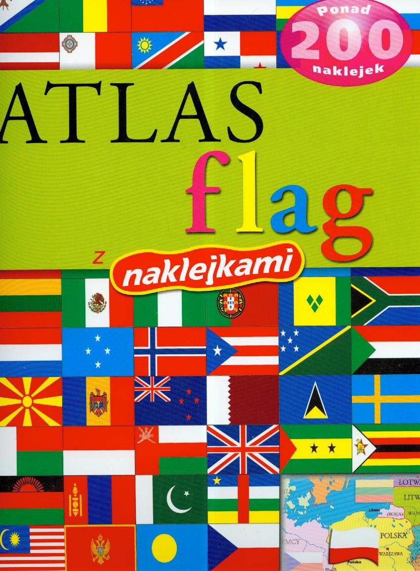 Atlas flag z naklejkami book