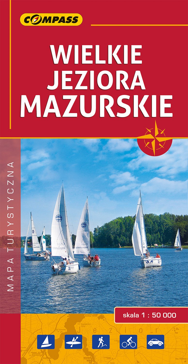 Wielkie Jeziora Mazurskie mapa turystyczna 1:50 000 Maps & Plans