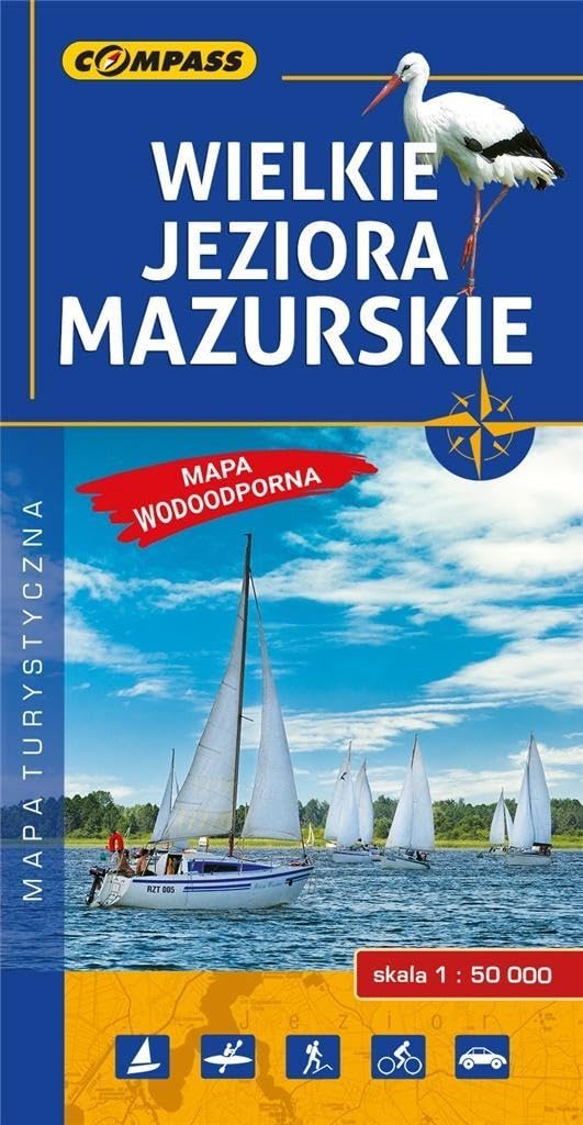 Wielkie Jeziora Mazurskie 1:50 000 mapa laminowana Maps & Plans