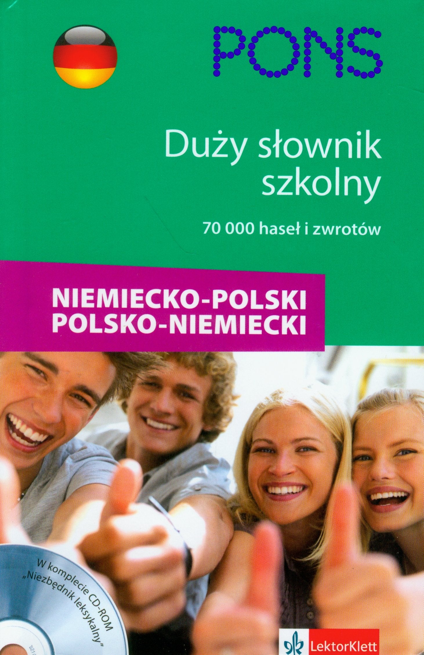 PONS Duży słownik szkolny niemiecko-polski polsko-niemiecki z płytą CD Books