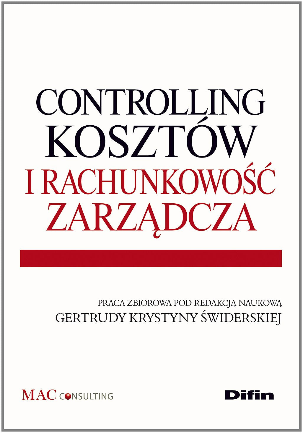Controlling kosztow i rachunkowosc zarzadcza Law