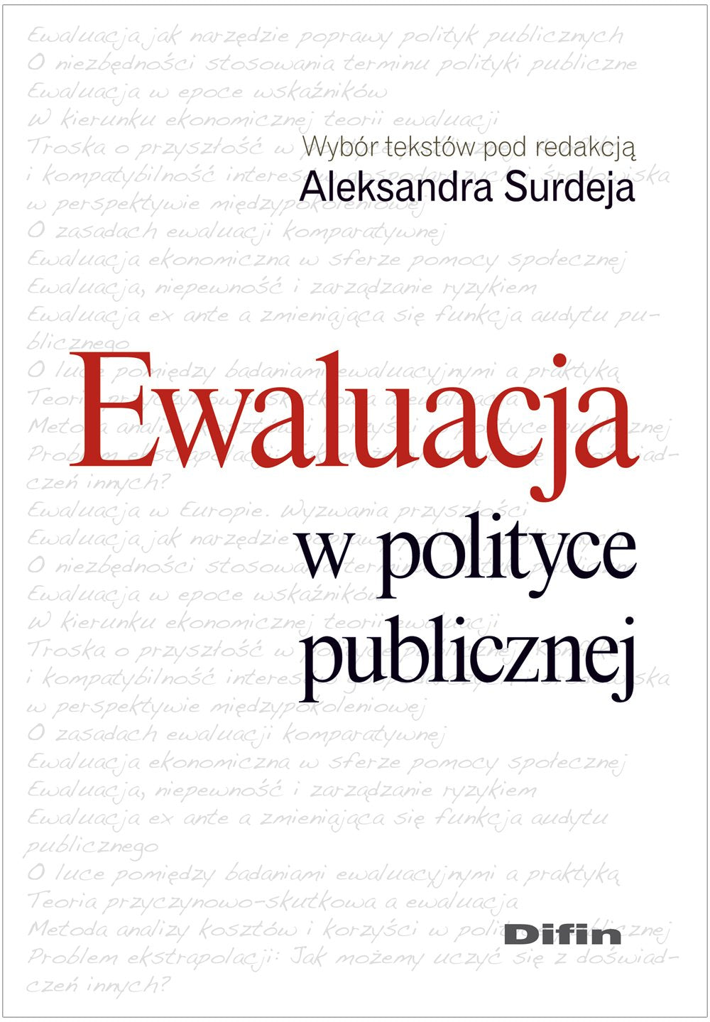 Ewaluacja w polityce publicznej Study Guides