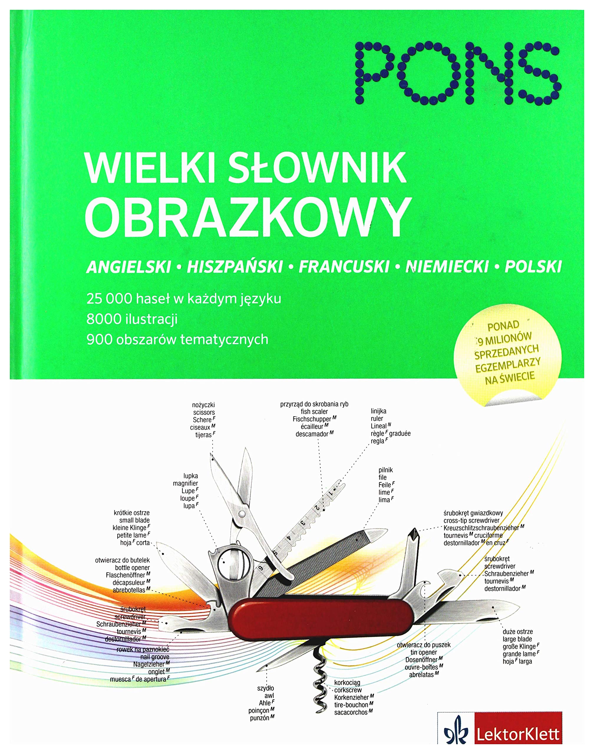 Wielki slownik obrazkowy angielski hiszpanski francuski niemiecki polski Foreign Languages ​​& Dictionaries