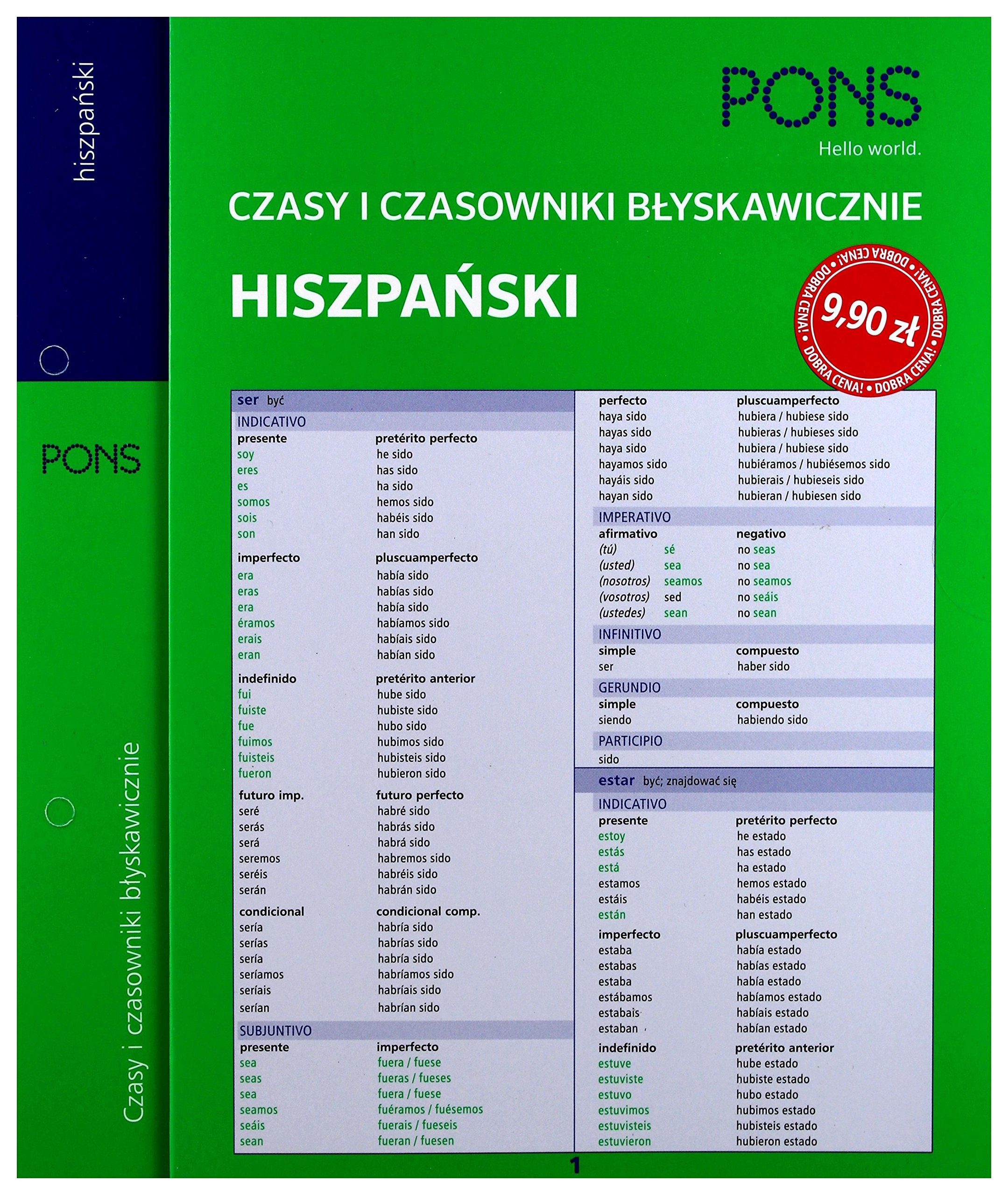 Czasy i czasowniki błyskawicznie MINI hiszpańskie Books