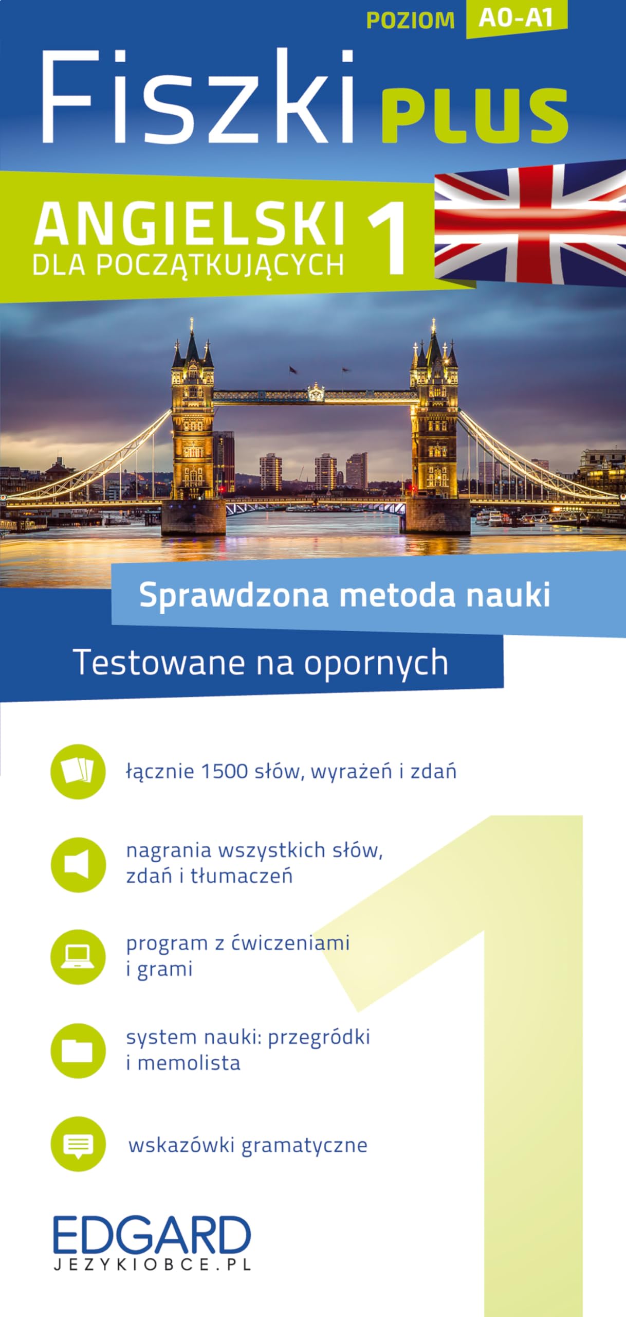 Angielski Fiszki PLUS dla poczatkujacych 1 book