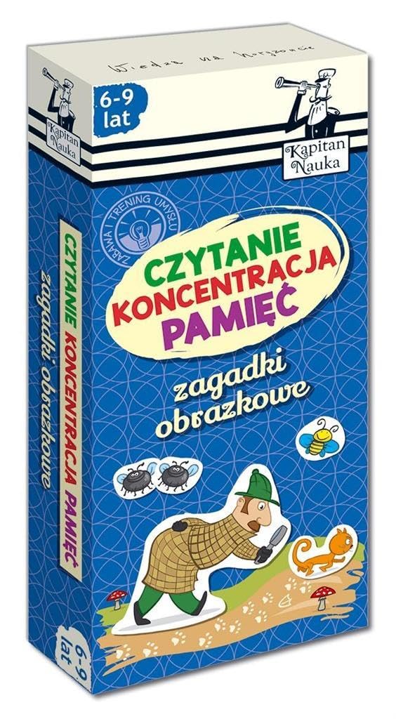 Zagadki obrazkowe Czytanie Koncentracja Pamiec 6-9 lat book