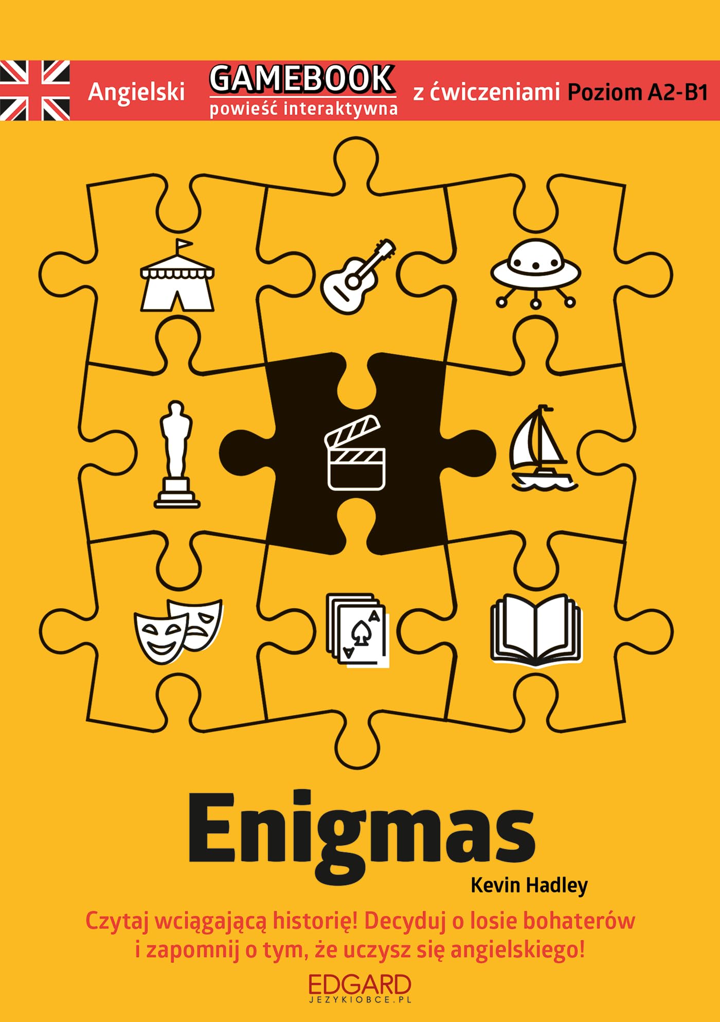 Angielski Gamebook z cwiczeniami Enigmas book