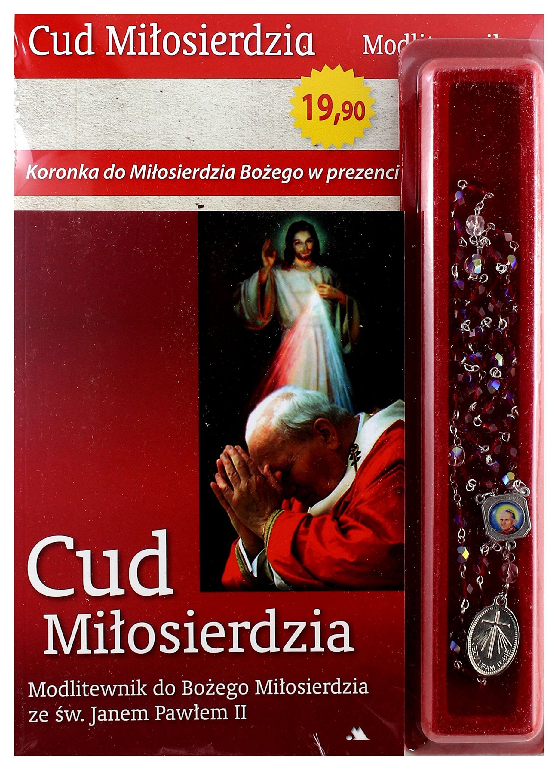 Cud miłosierdzia Modlitewnik do Bożego Miłosierdzia ze św. Janem Pawłem II z koronką Books