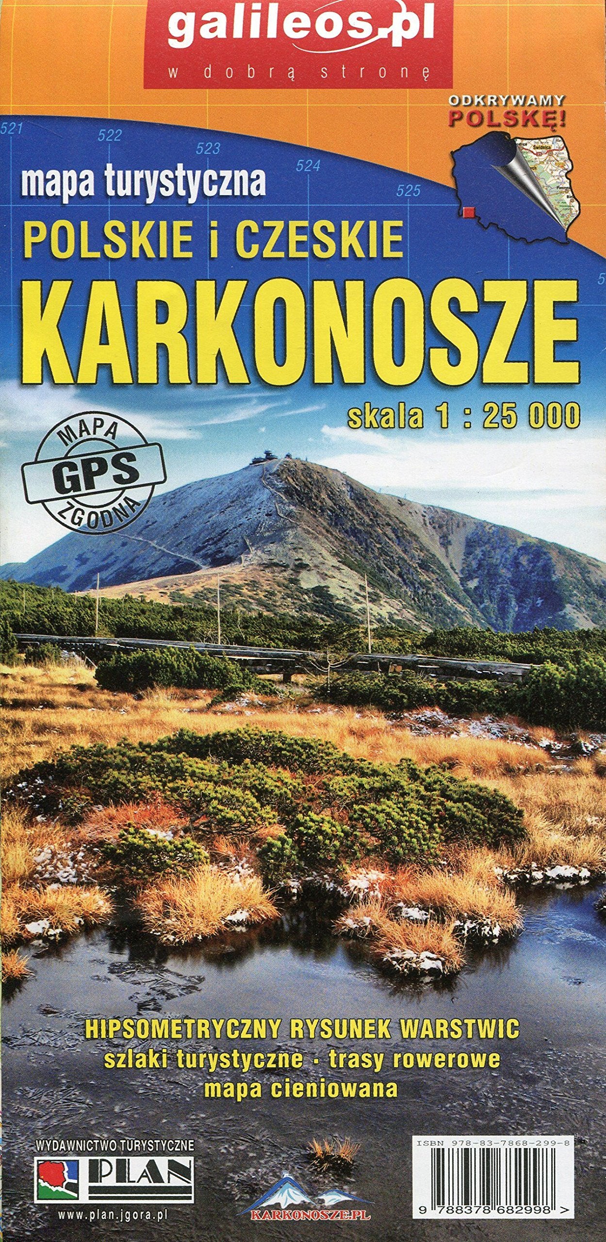 Karkonosze Polskie i Czeskie mapa turystyczna 1:25 000 Maps & Plans