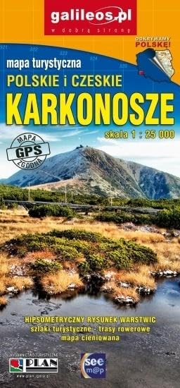 Mapa turystyczna - Karkonosze w.pol-cz 1:25 000 Books