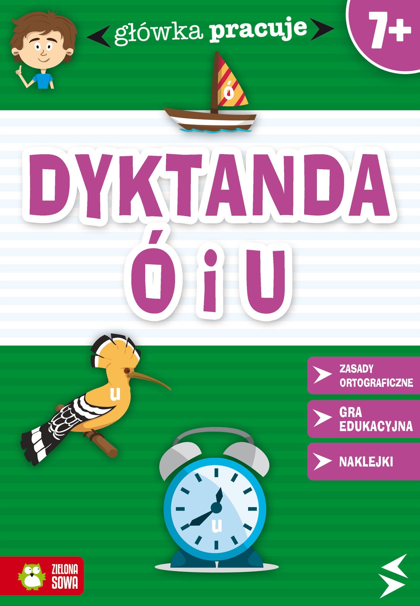 Główka pracuje Dyktanda Ó i U Books