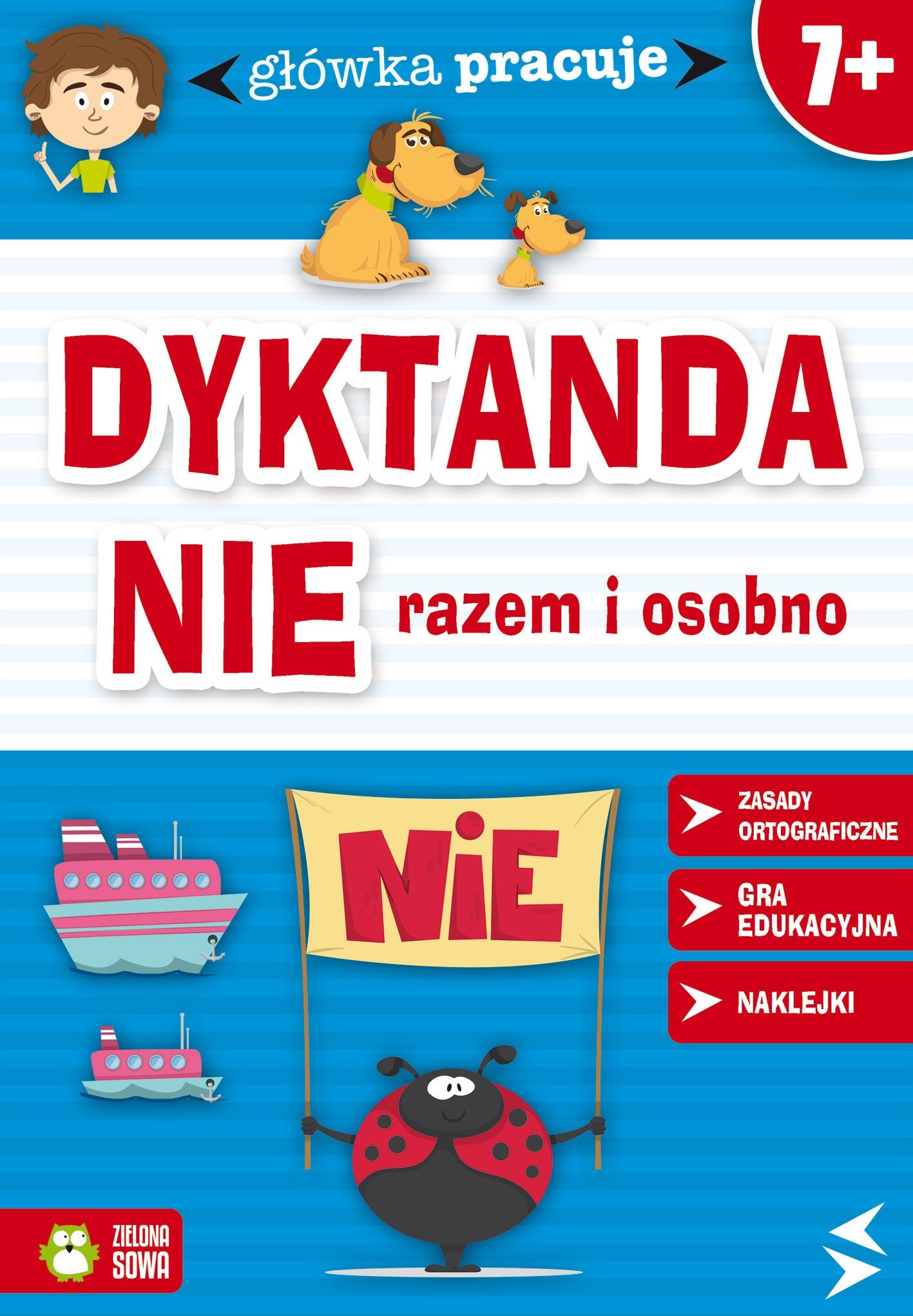 Główka pracuje Dyktanda NIE razem czy osobno Books