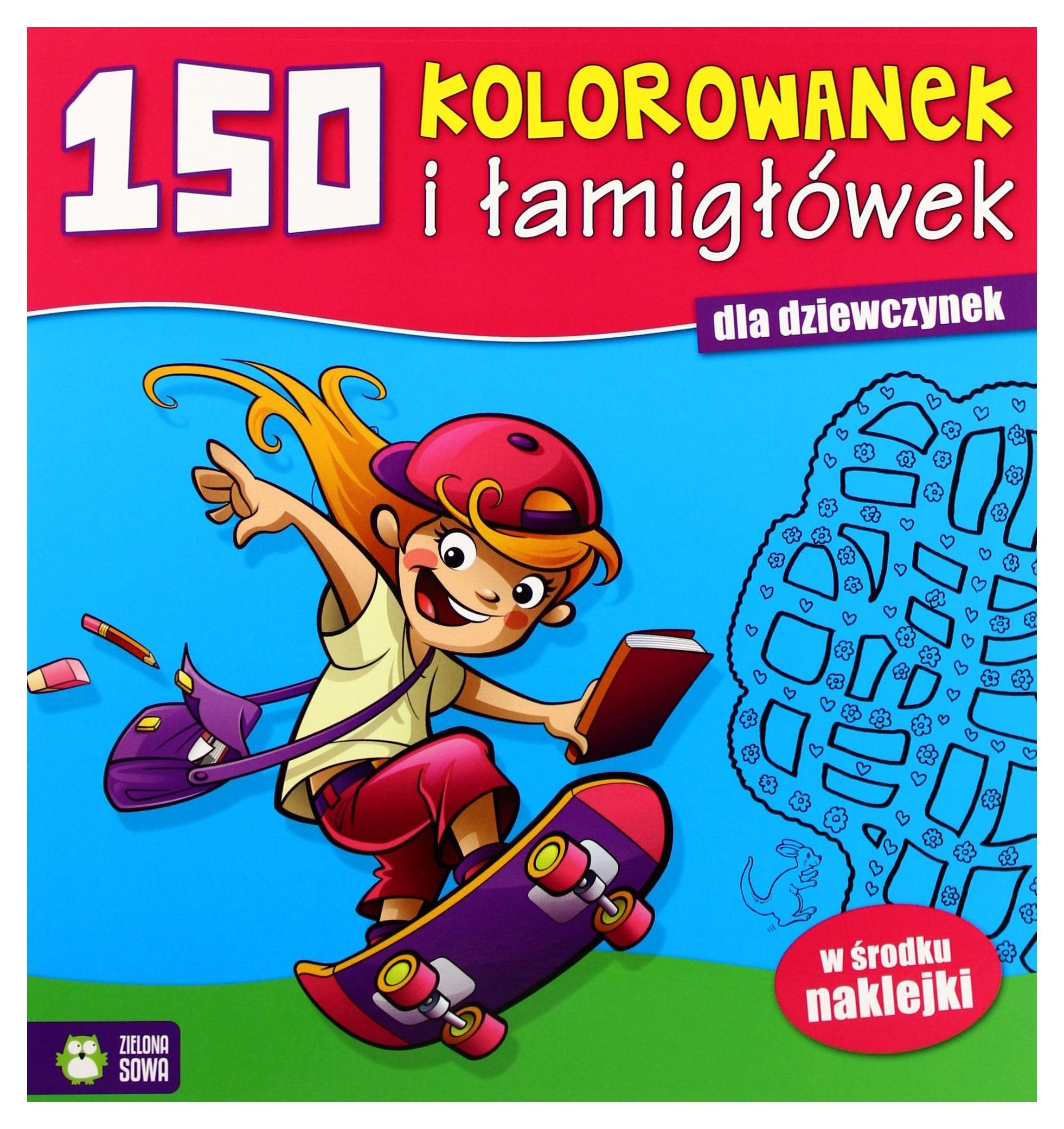 150 kolorowanek i łamigłówek dla dziewczynek Books