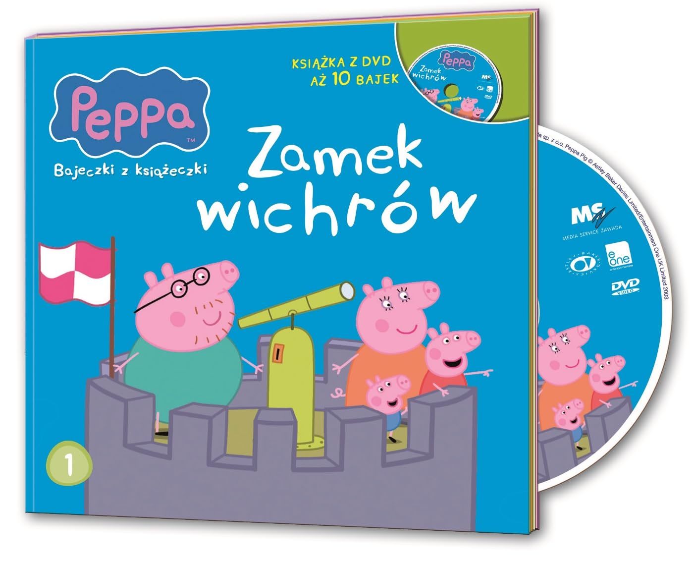 Swinka Peppa Bajeczki z ksiazeczki 1 Zamek wichrow + DVD book