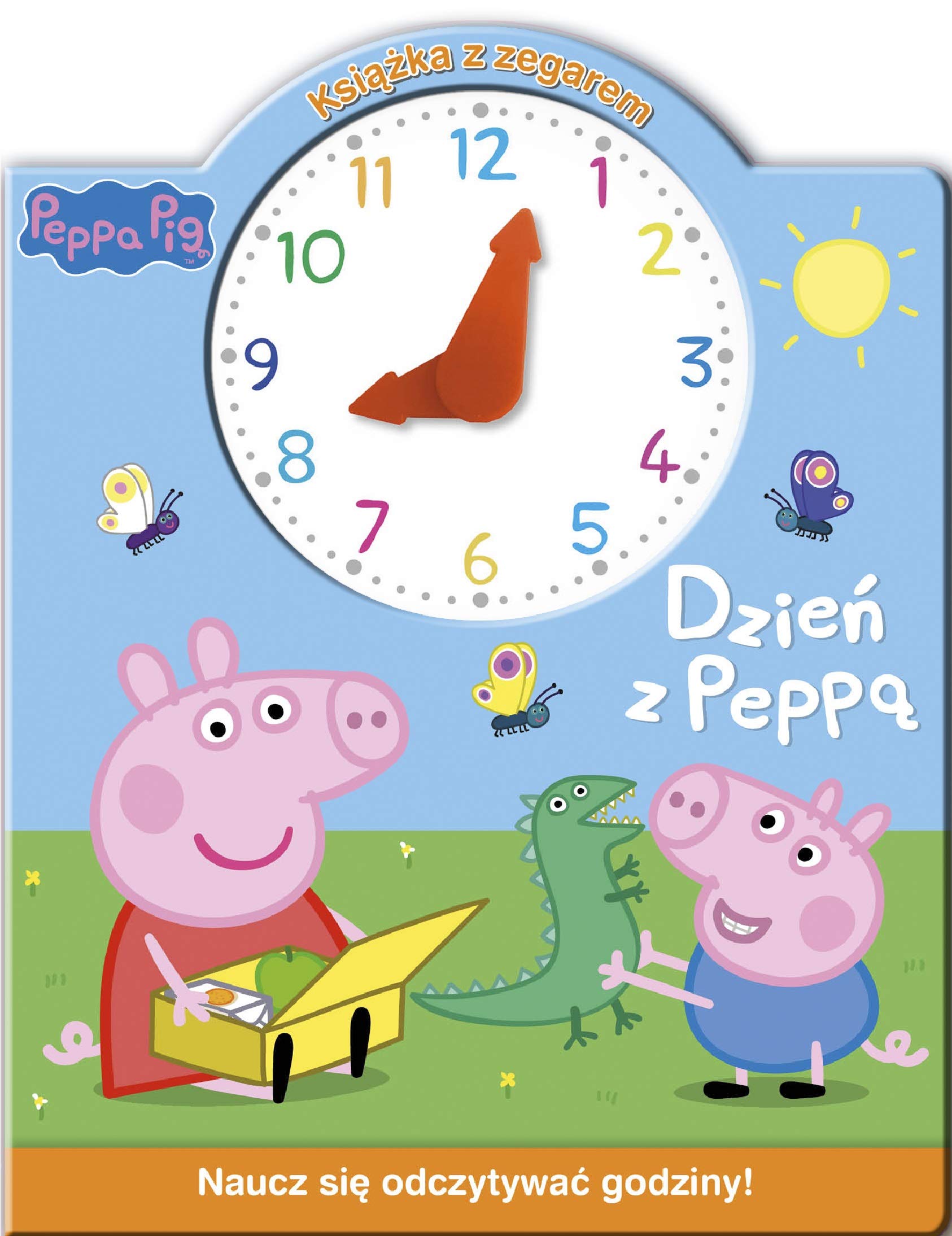 Swinka Peppa Ksiazka z zegarem Dzien z Peppa book