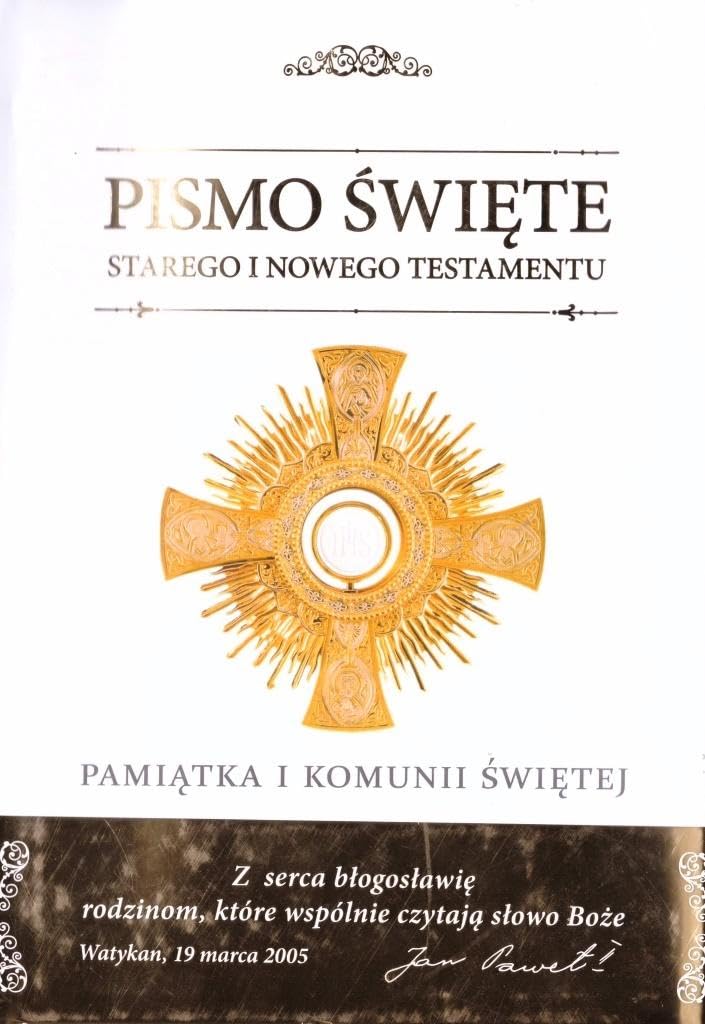 Pismo Święte Starego i Nowego Testamentu w obwolucie komunijnej book