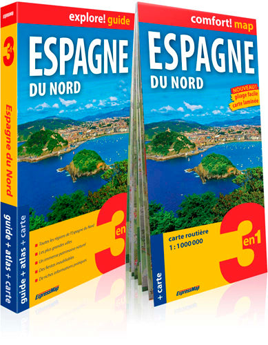 Espagne du Nord : 3 en 1 : guide + atlas + carte Leisure, Home & Garden