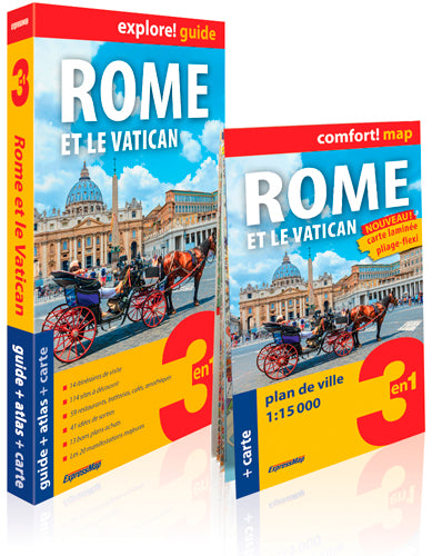 Rome et le Vatican : 3 en 1 : guide + atlas + carte Leisure, Home & Garden