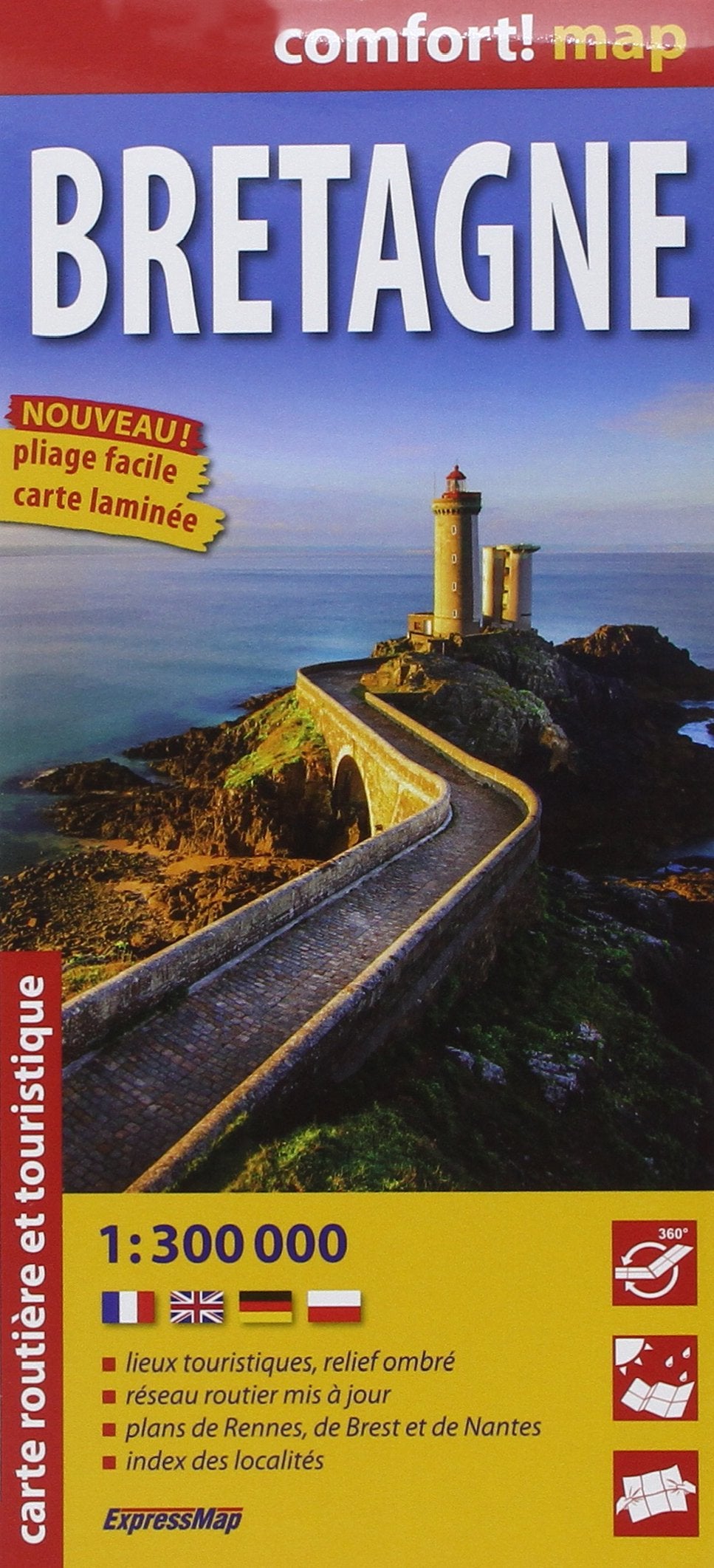 Bretagne comfort map - 1:300.000 Leisure, Home & Garden Books