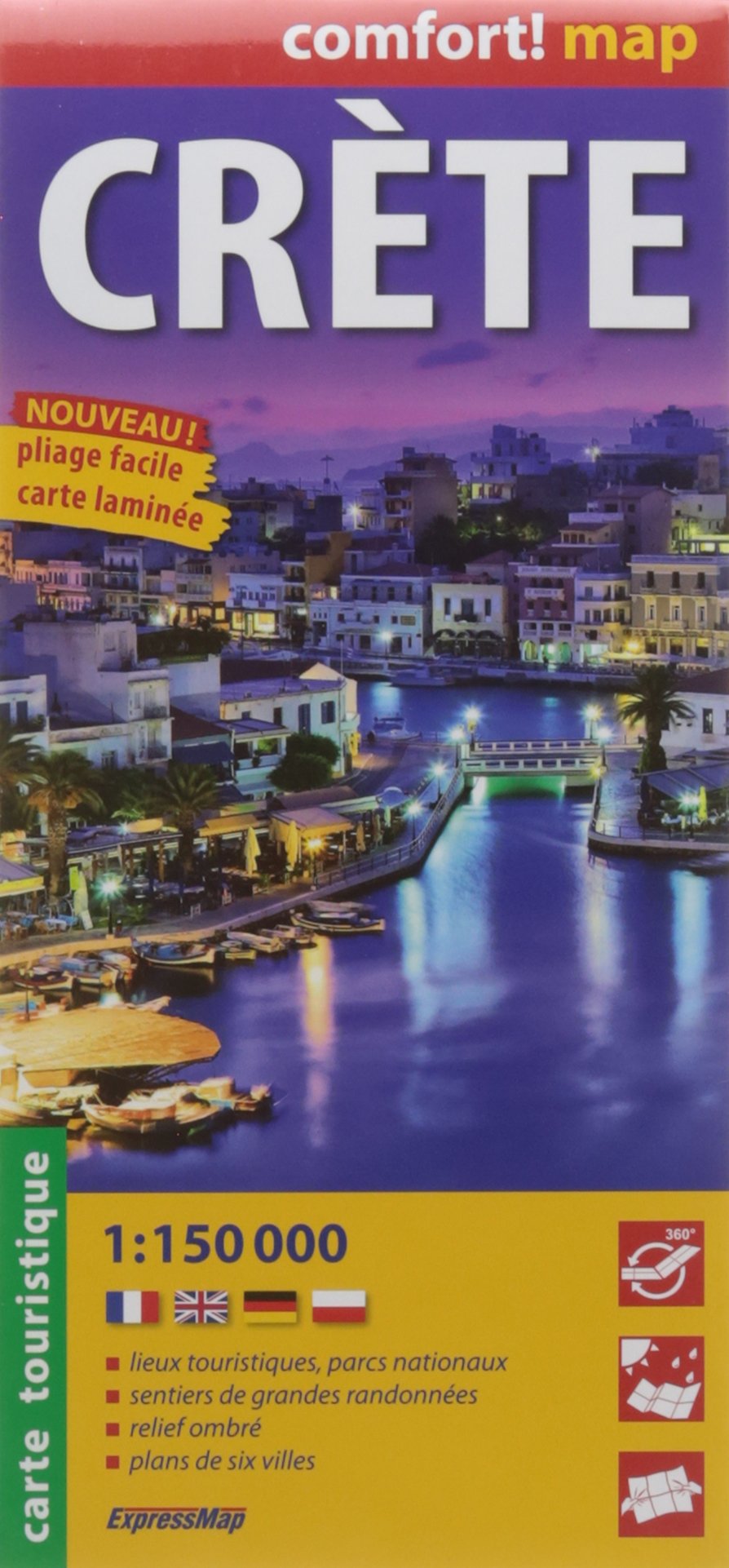 Crete 1/150.000 (Comfort !Map, Laminée) book