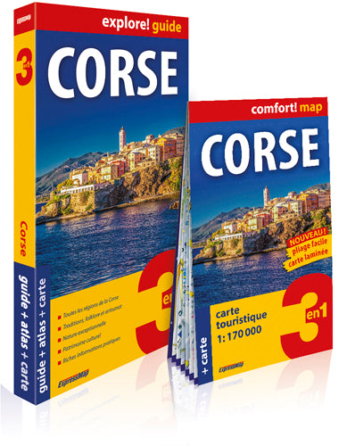 Corse : 3 en 1 : guide + atlas + carte Leisure, Home & Garden