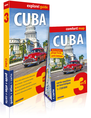Cuba : 3 en 1 : guide + atlas + carte Leisure, Home & Garden