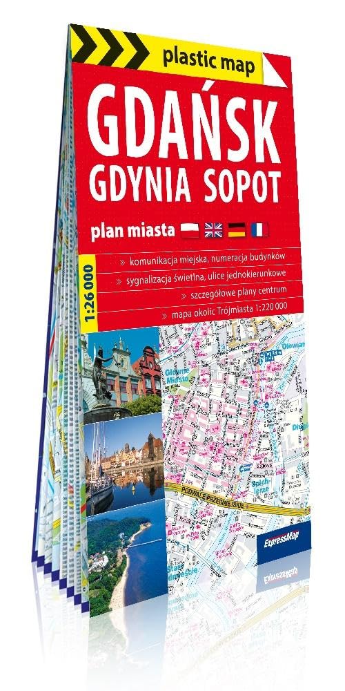 Plastic map GdaĹsk, Gdynia, Sopot 1:26 000 book