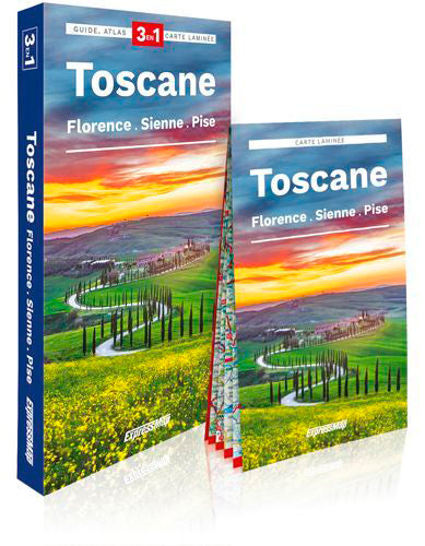Toscane : Florence, Sienne, Pise : 3 en 1, guide, atlas, carte laminée Leisure, Home & Garden