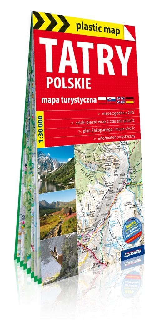 Plastic map Tatry Polskie 1: 30 000 mapa turystyczna book