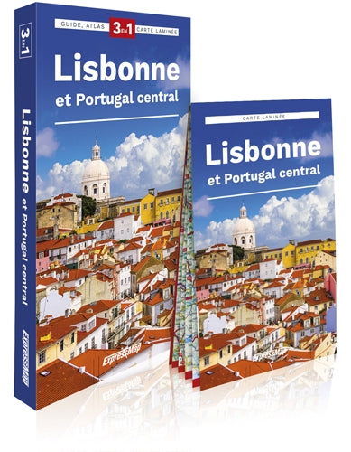 Lisbonne et Portugal central : 3 en 1 : guide, atlas, carte laminée Leisure, Home & Garden