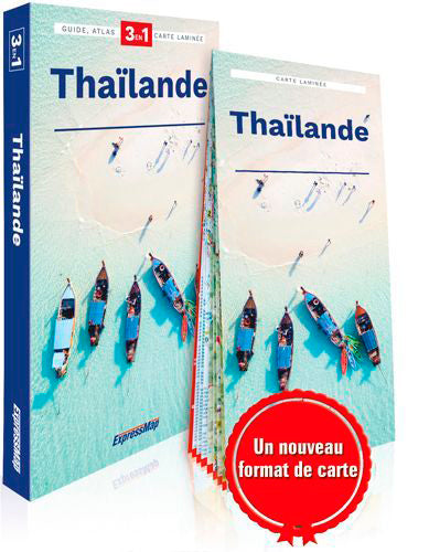 Thaïlande : 3 en 1 : guide, atlas, carte laminée book