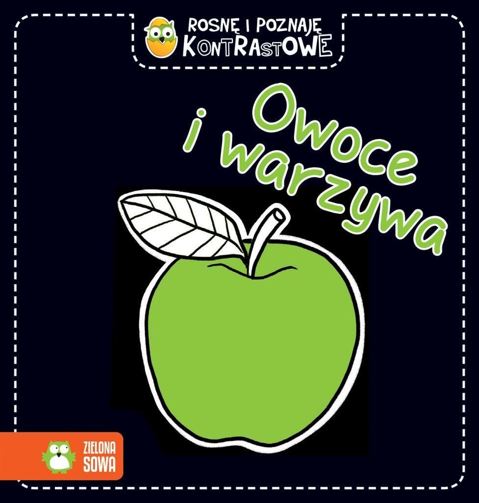Rosnę i poznaję kontrastowe Owoce i warzywa book