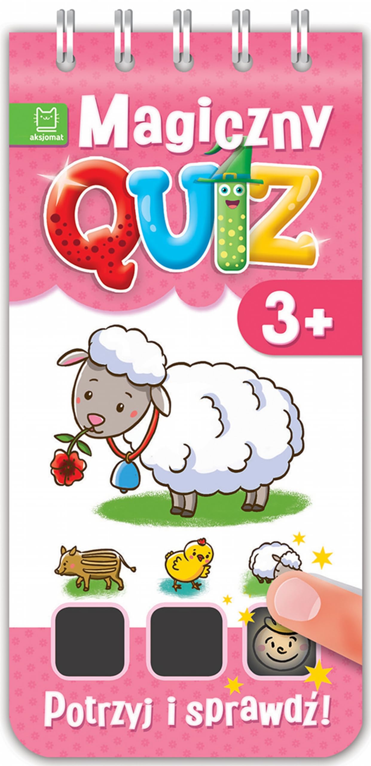 Magiczny quiz Potrzyj i sprawdz od 3 lat Rozowy Leisure & Fun