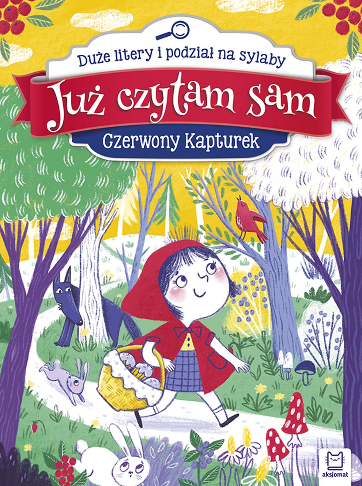 Już czytam sam Czerwony Kapturek Duże litery i podział na sylaby book