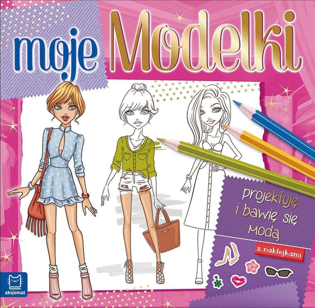 Moje modelki Projektuję i bawię się modą z naklejkami Books