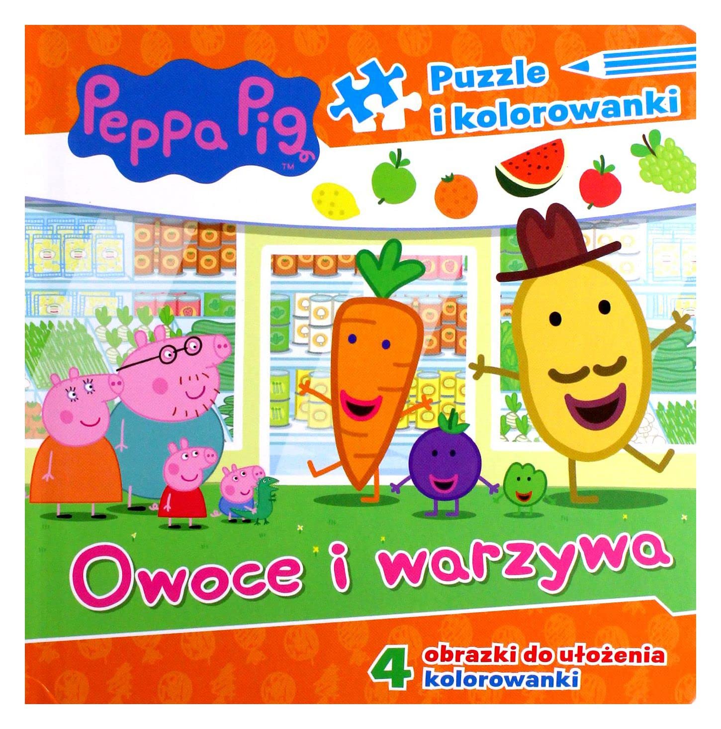Peppa pig. Puzzle i kolorowanki Books