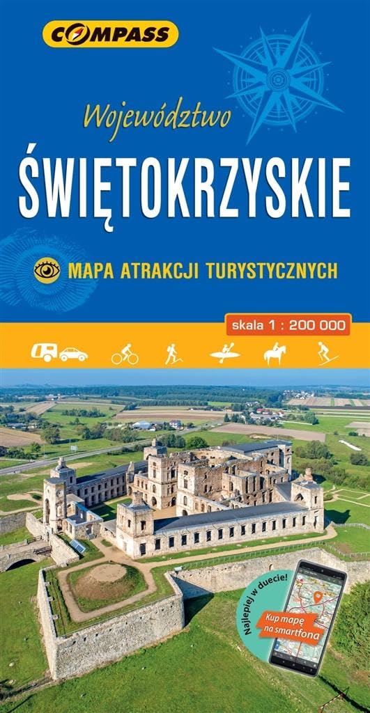 Województwo Świętokrzyskie Mapa atrakcji turystycznych 1:200 000 Maps & Plans