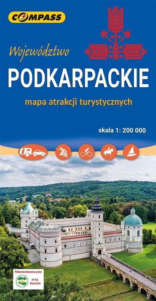 Województwo Podkarpackie mapa atrakcji turystycznych 1:200 000 Maps & Plans