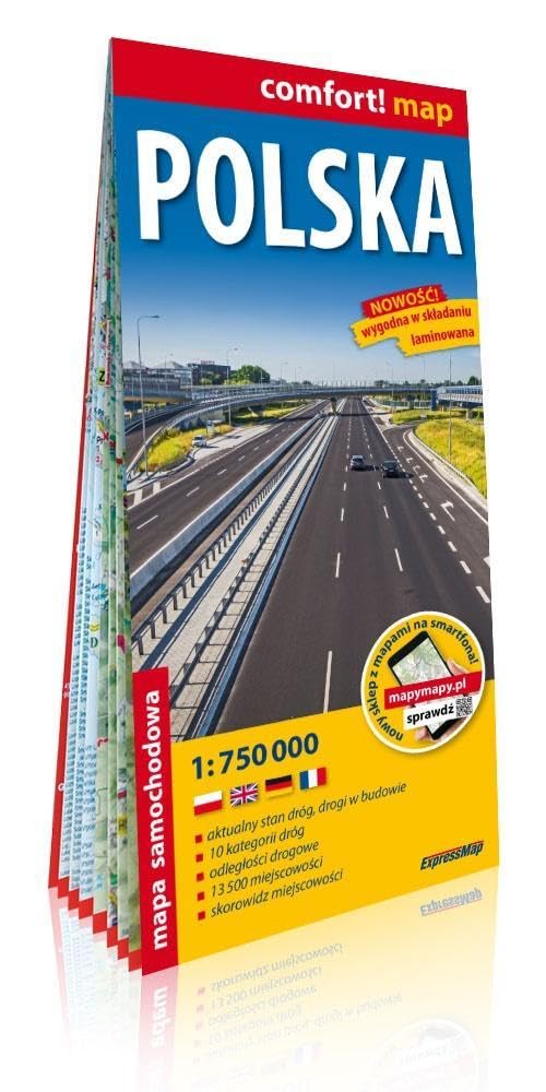 Pologne (Pol) 1/750.000 (Carte Grand Format Laminé Leisure, Home & Garden