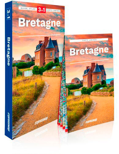 Bretagne : 3 en 1 : guide, atlas, carte laminée Leisure, Home & Garden