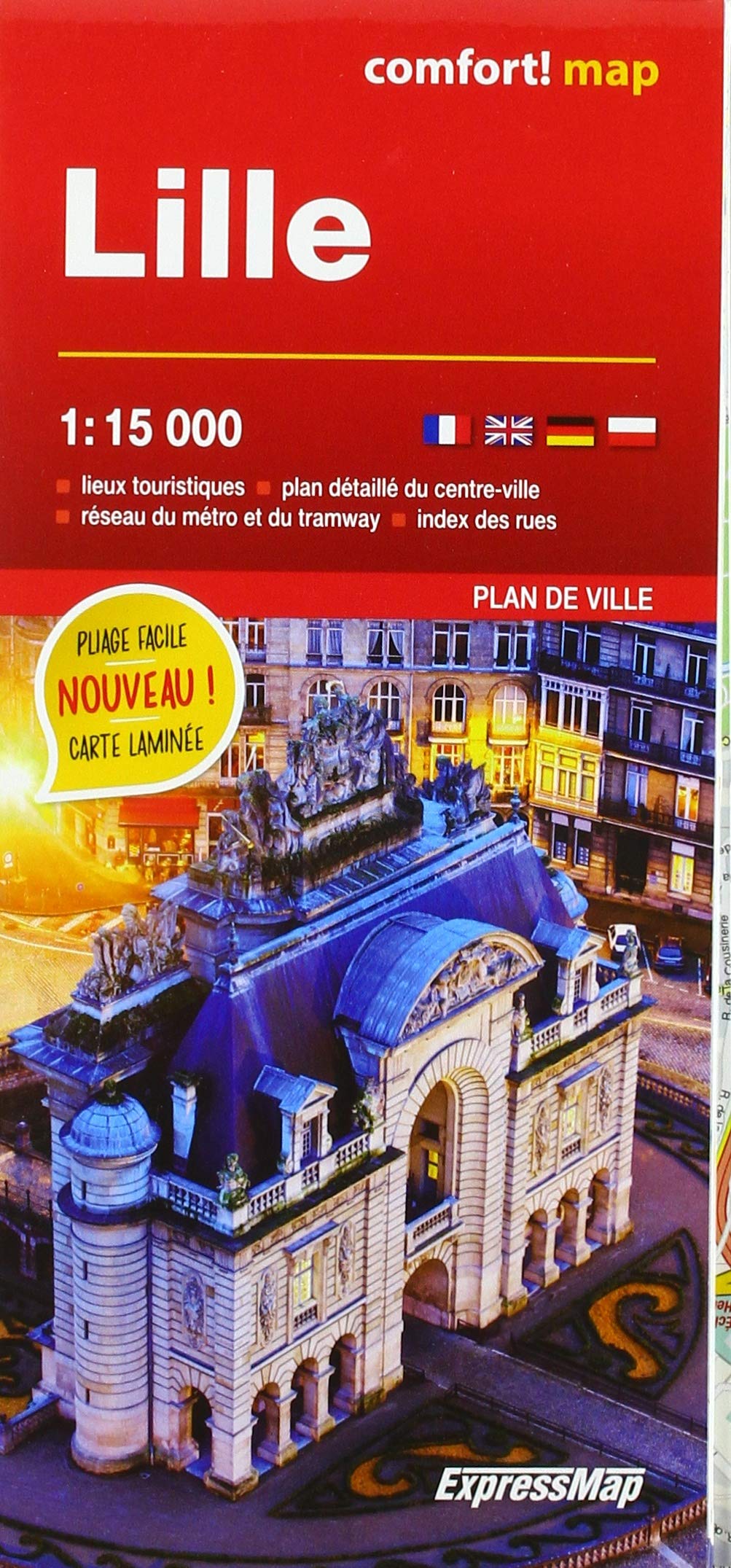 Lille 1/15.000 (carte grand format laminée - plan de ville) book